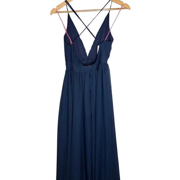 Meghan Enchanted Dress Garden Maxi Open Back Navy Blue Maxi NWT M - Picture 7 of 13